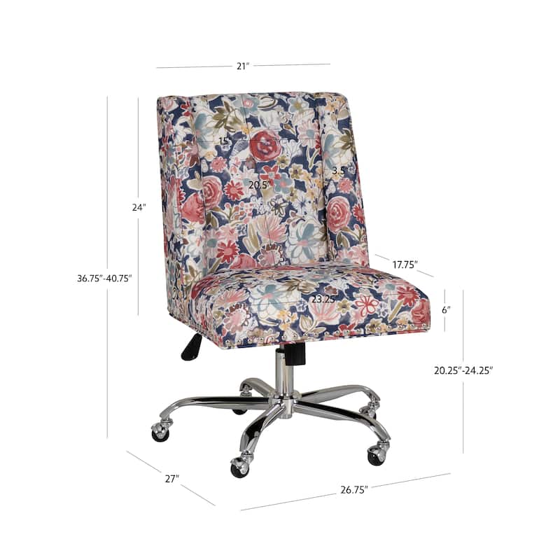 Violet Cow Print Office Chair