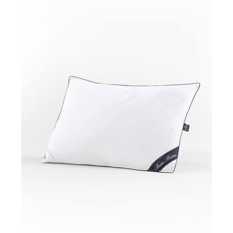 Brooks Brothers Goose Down / Feather Pillow - White - Queen