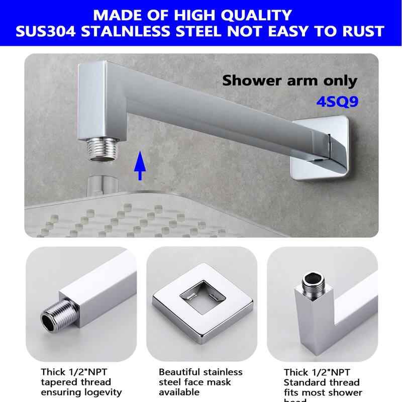 Topcraft Stainless Steel Wall Mounted Shower Arm