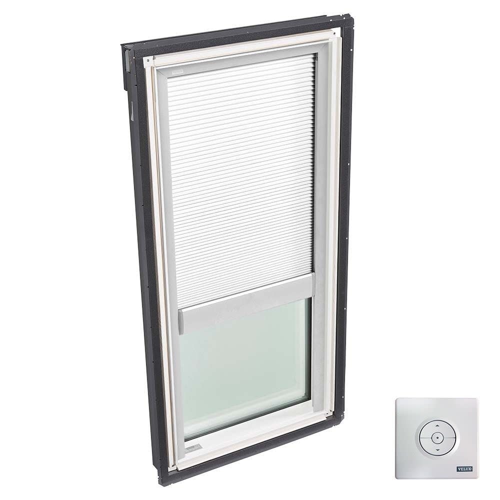 Shop Velux Fscd C04 Solar Powered Room Darkening Skylight Blind For Fs C04 Models White Overstock 27945641