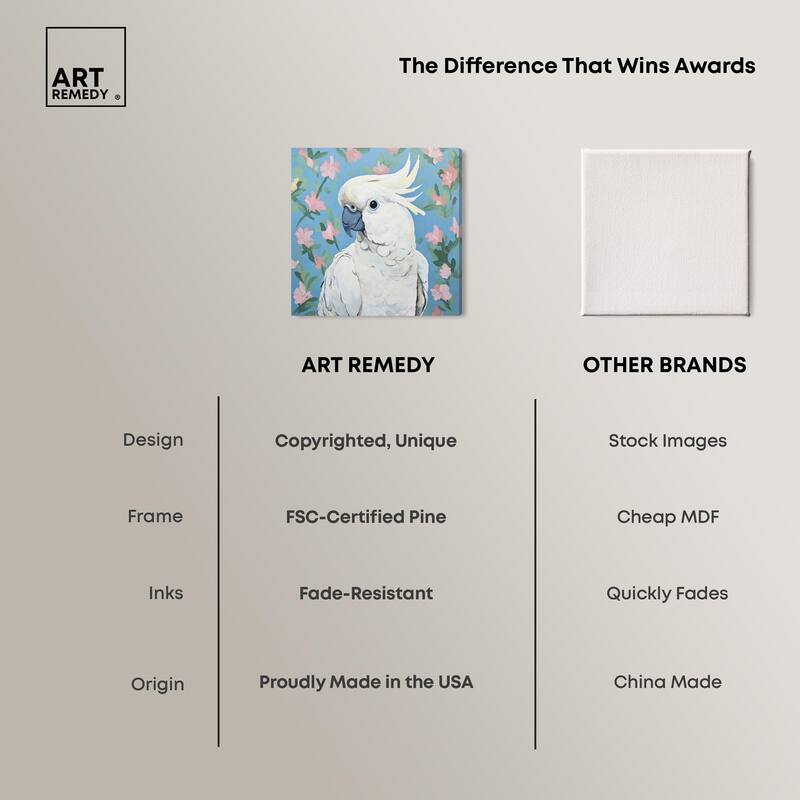White Cockatoo I Canvas by Art Remedy, Gallery Wrapped