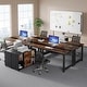 preview thumbnail 7 of 9, 70.8 Inches L-Shaped Executive Desk with Drawer and File Cabinet