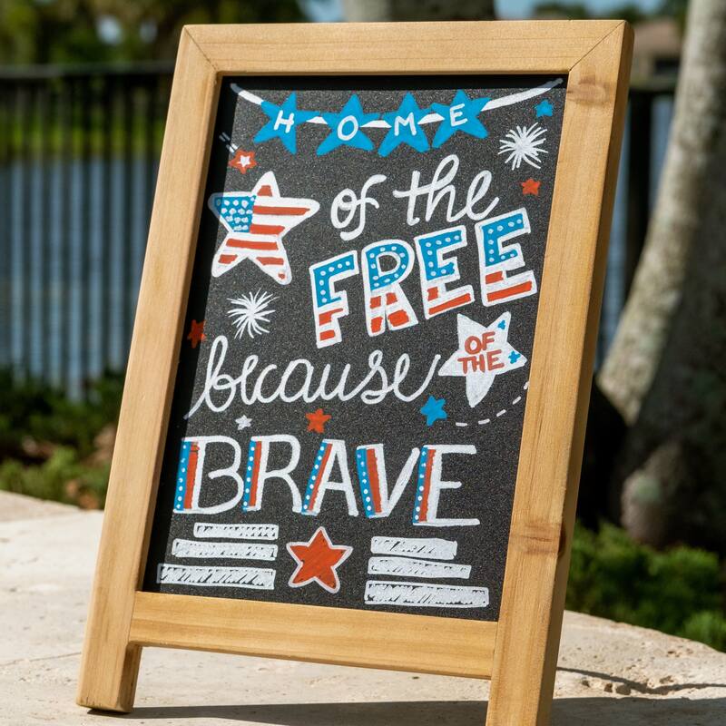 Natural Wood Framed Chalkboard Easel Bed Bath & Beyond 39997064