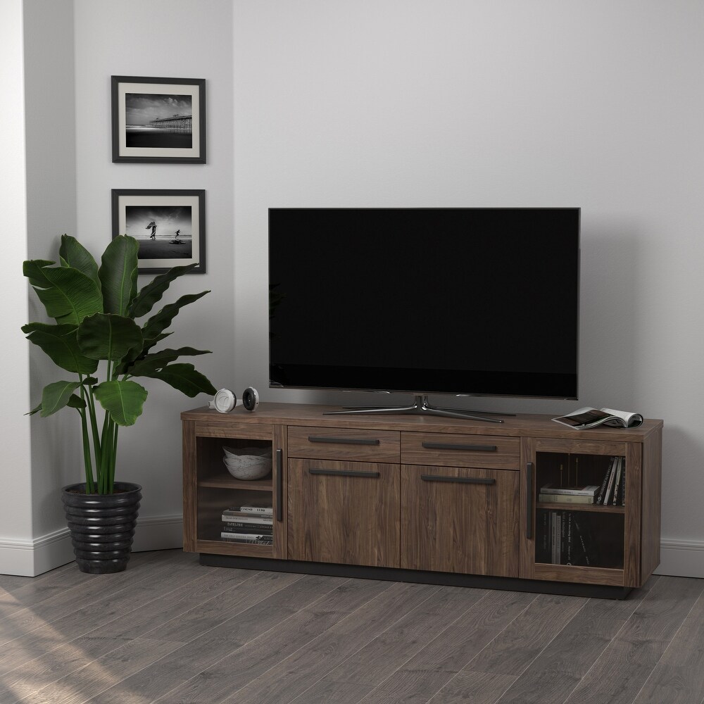 Carbon Loft Aegeus Aged Walnut 4-drawer TV Console (Aged Walnut)