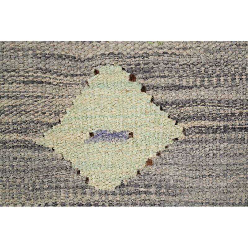 Hand Woven Oriental 100% Wool Carpet Southwestern Tribal Multi-Colored Kilim Area Rug - 9' 8'' X 6' 7''
