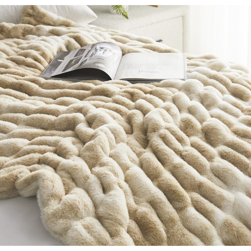 Nanshing Yoona Faux Fur Reversible Throw Blanket