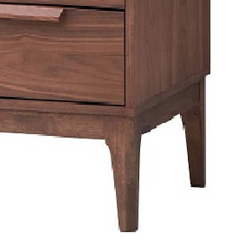 Evis 53 Inch Sideboard Server Console, 2 Cabinets, Stone Top, Walnut Brown