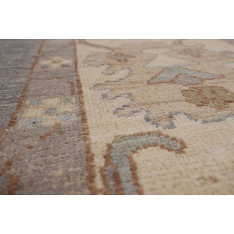 Oushak Oriental Area Rug Vegetable Dye Hand-Knotted Wool Carpet - 9'5"x 11'9"