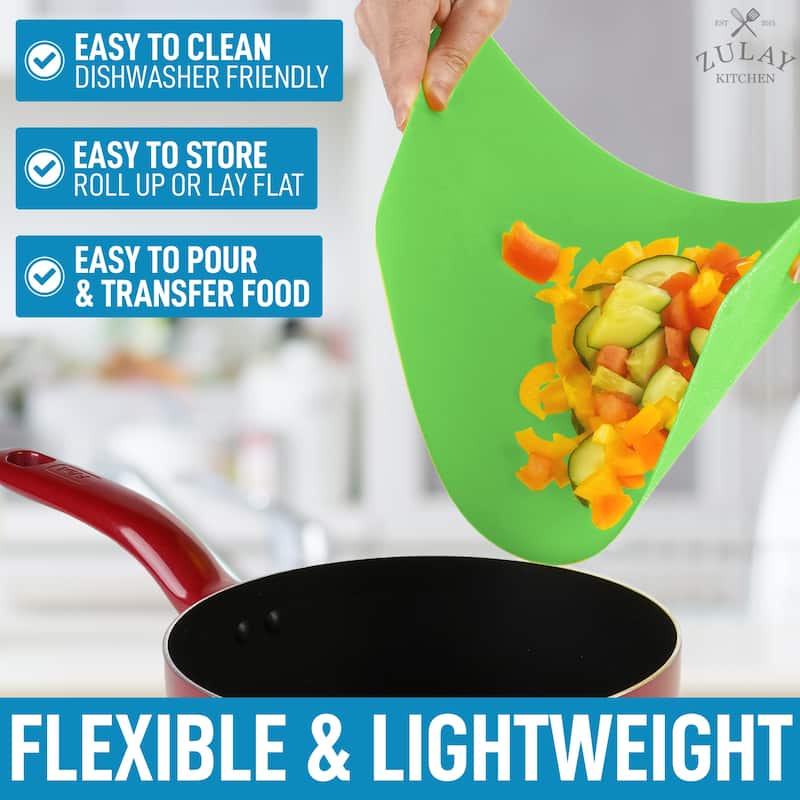 Zulay Kitchen Extra Thick Flexible Cutting Board Mats for Kitchen