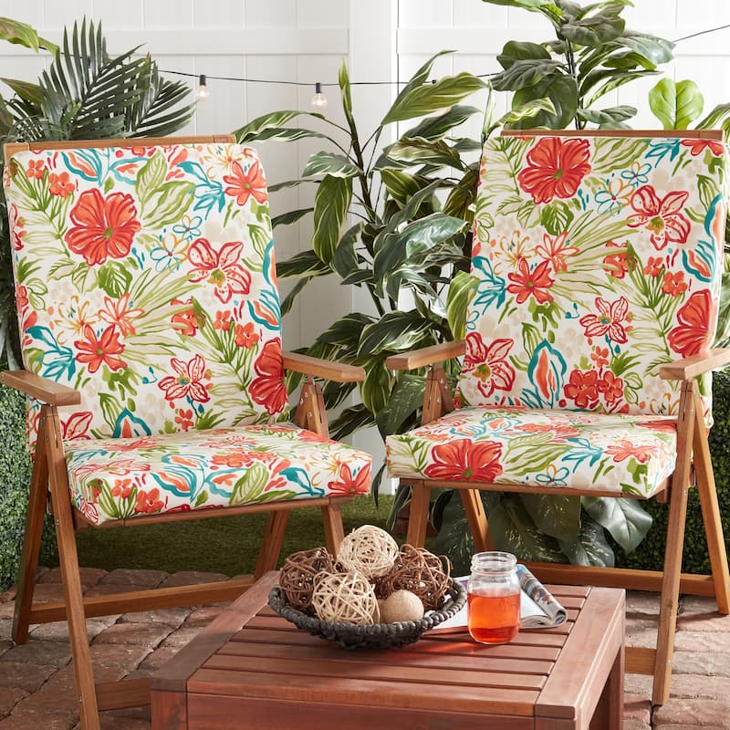 Greendale Home Fashions Outdoor High Back Chair Pad