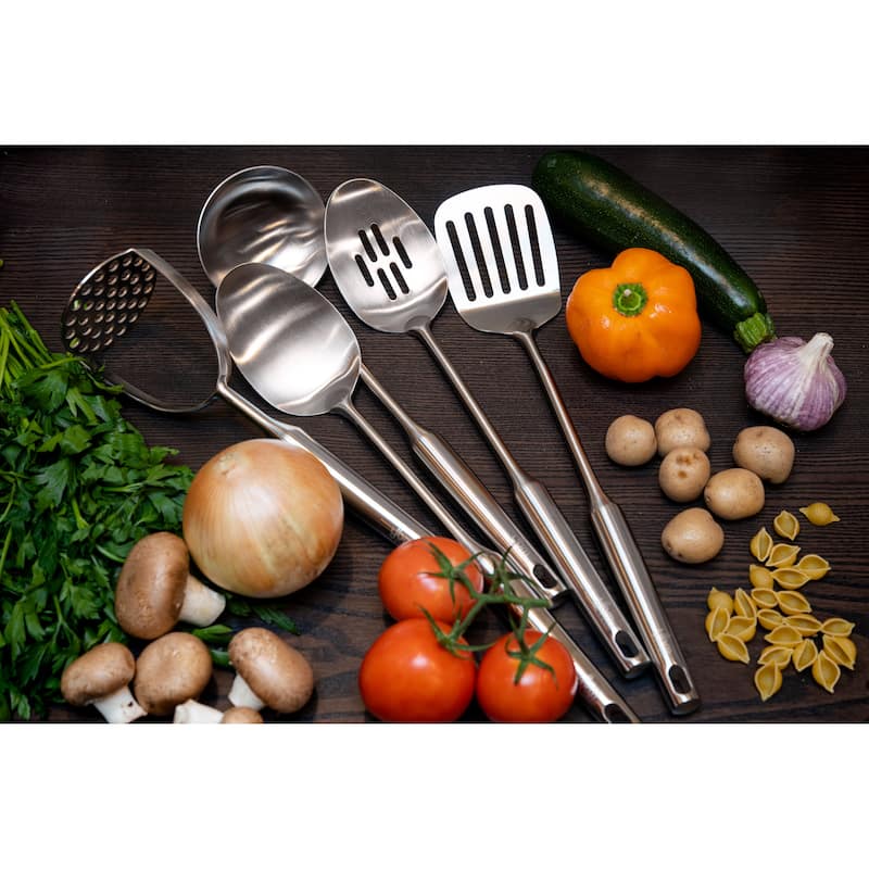YBM Home Silicone Non-Stick Slotted Cooking Serving Spoons