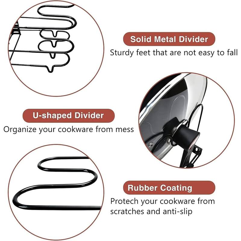 Dish Drying Rack w/ 8 Tiers Pot Organizer Rack for Kitchen (Set of 2)