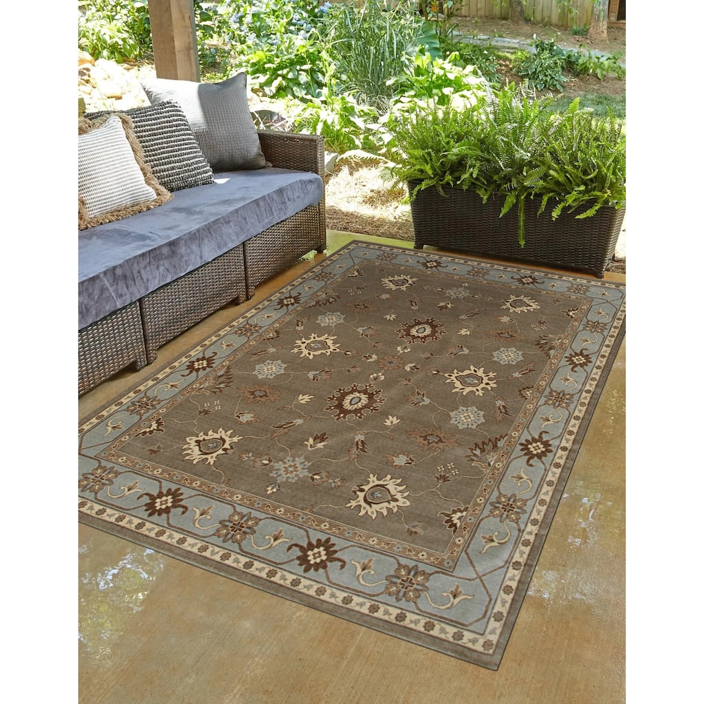 Ivory Traditional Oriental Oushak Area Rug - Elegant and Timeless Design - 8' x 10'