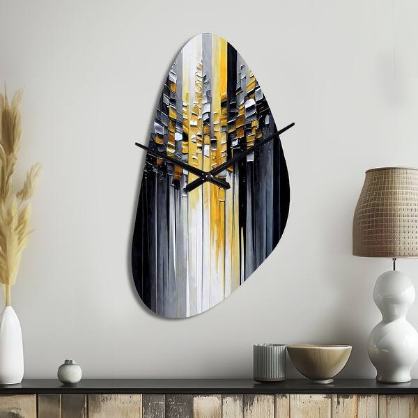 Abstract Geometric Black And Yellow III - Abstract Geometric Large Wall ...