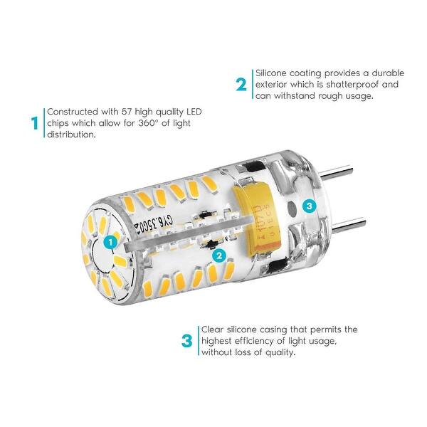 Shop Luxrite Gy6 35 Led Bulb 12v Ac Dc 35w Equivalent 2700k Warm White 180 Lumens Silicone Shatterproof 4 Pack On Sale Overstock 28958645