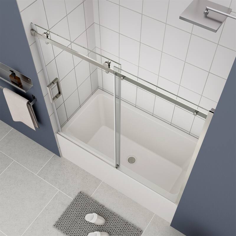 Bathtub Sliding Shower Door with 5/16" Tempered Glass