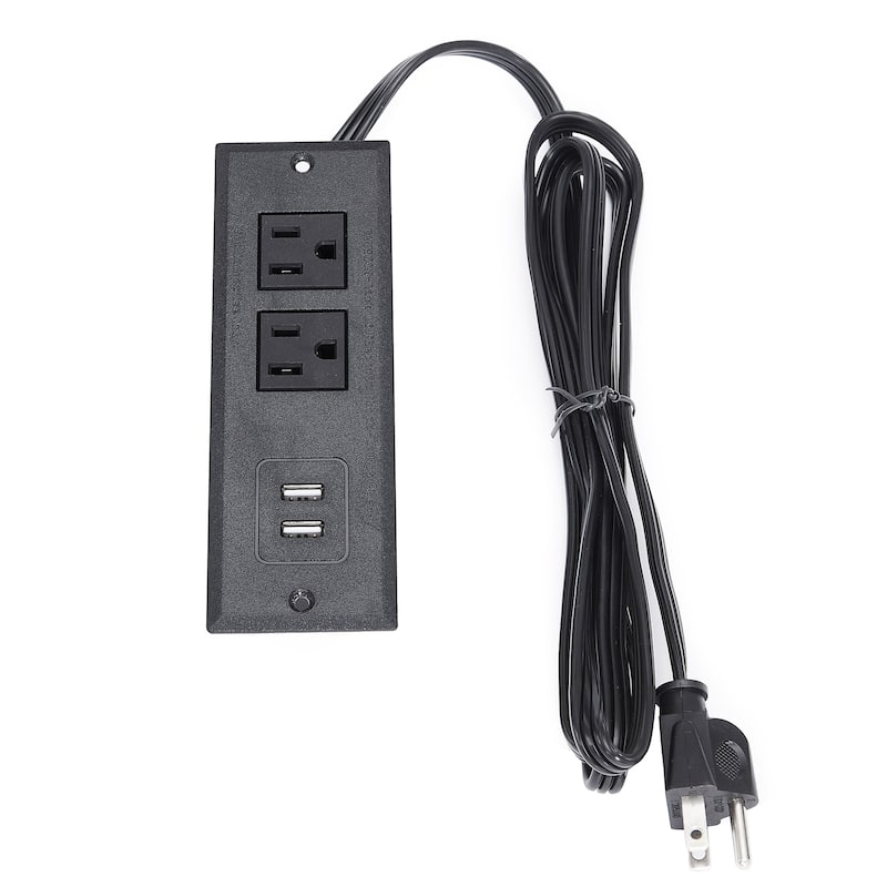 Taomika 2-Pack Nightstand Set with Charging Station 2-Drawer Bedside Table with AC Outlets & USB Ports for Bedroom Living Room