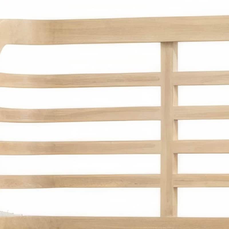 HomeRoots Brown Carved Geometric Solid Wood Queen Bed Frame