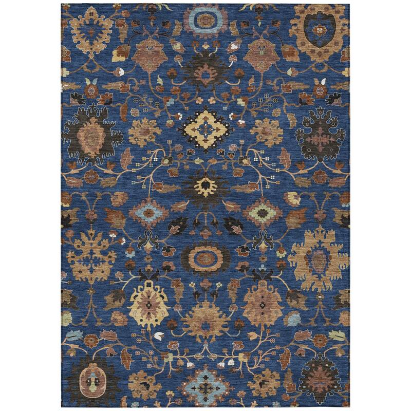 Machine Washable Indoor/ Outdoor Traditional Marci Chantille Rug