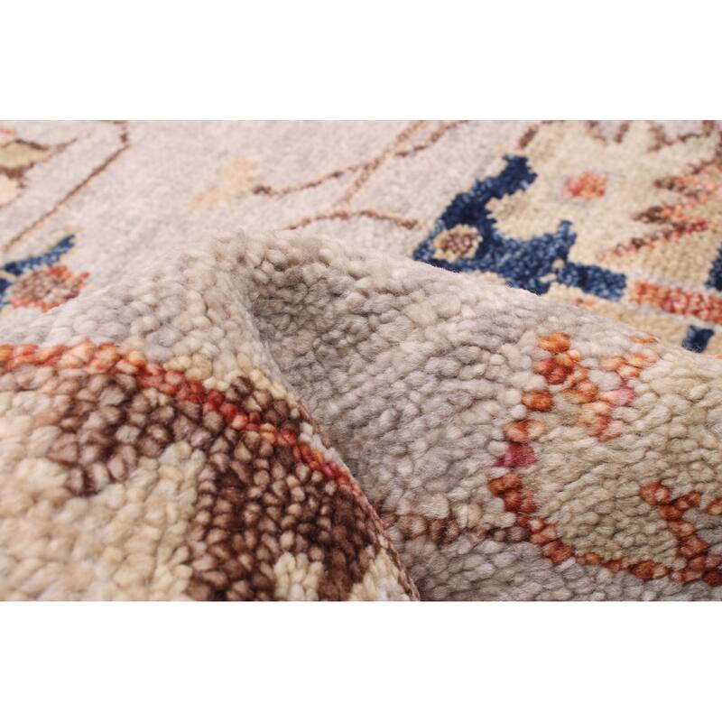 ECARPETGALLERY Hand-knotted Jules Serapi Light Grey Wool Rug - 9'1 x 11'11