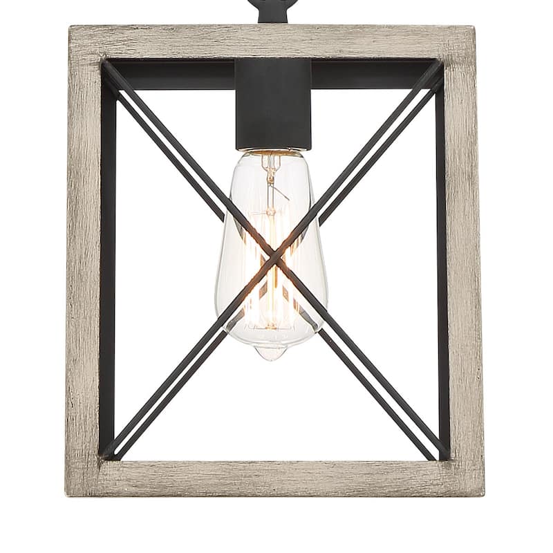 Kiro 1-light Modern Farmhouse Rectangle Pendant Light with UL Certified