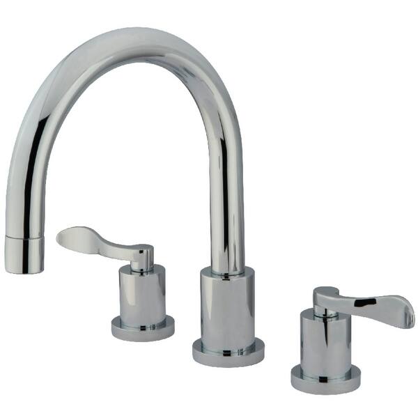 slide 2 of 4, NuWave French 3-Hole Deck Mount Roman Tub Faucet Polished Chrome