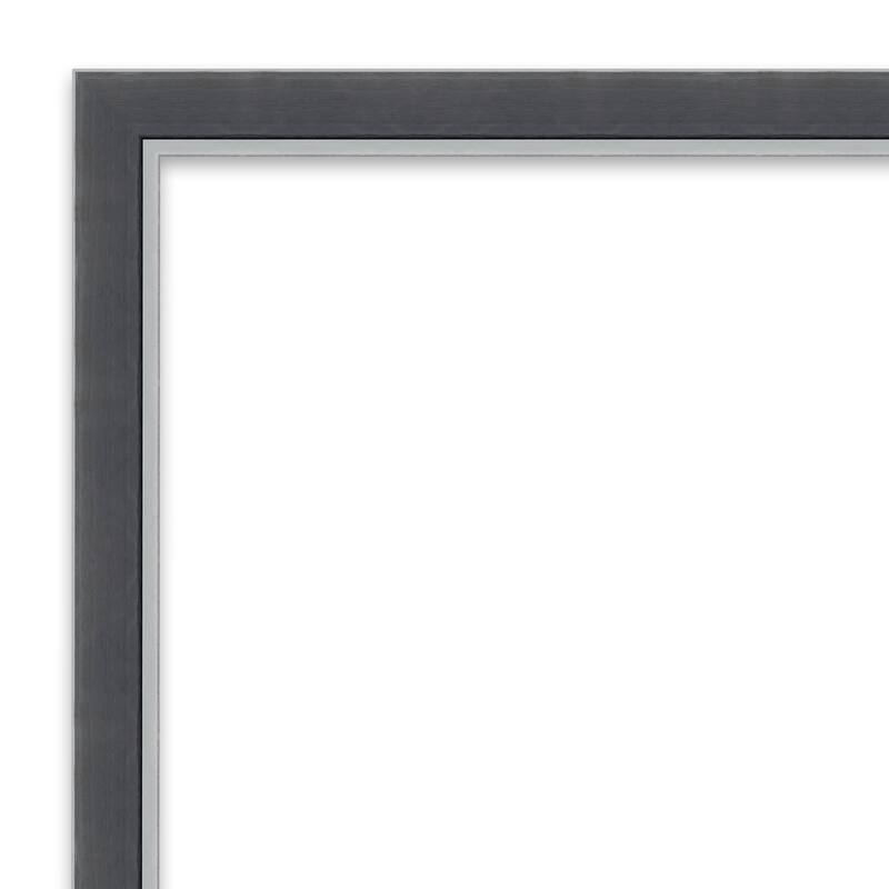 Amanti Art Eva Black Silver Thin Framed Dry Erase Magnetic Board