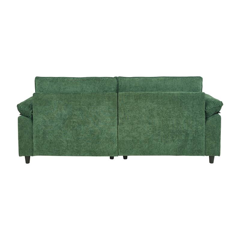 80.31" Linen 2-Seat Sofa with Hidden Storage & Soft Armrests