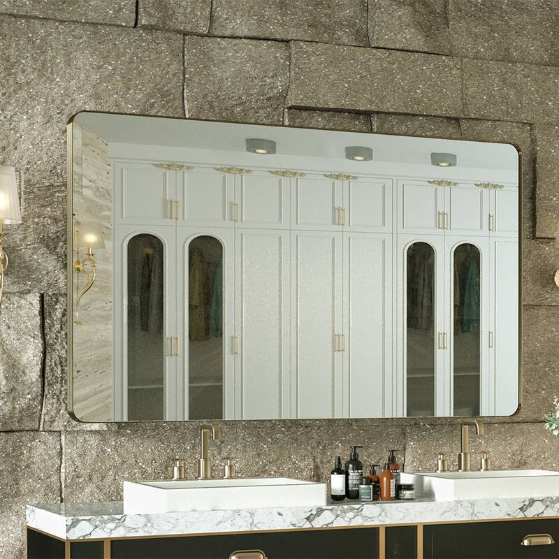 Rectangle Bathroom Mirror for Vanity Wall Mounted Vertical Horizontal Makeup Mirror