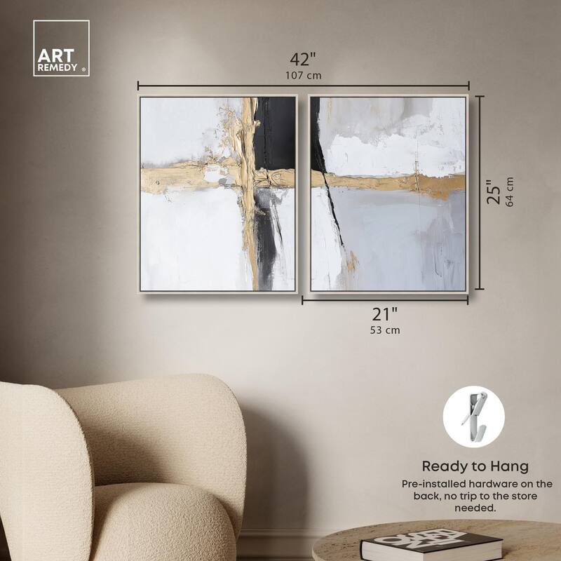 Cracks of Creation IV Canvas Set of 2 by Art Remedy