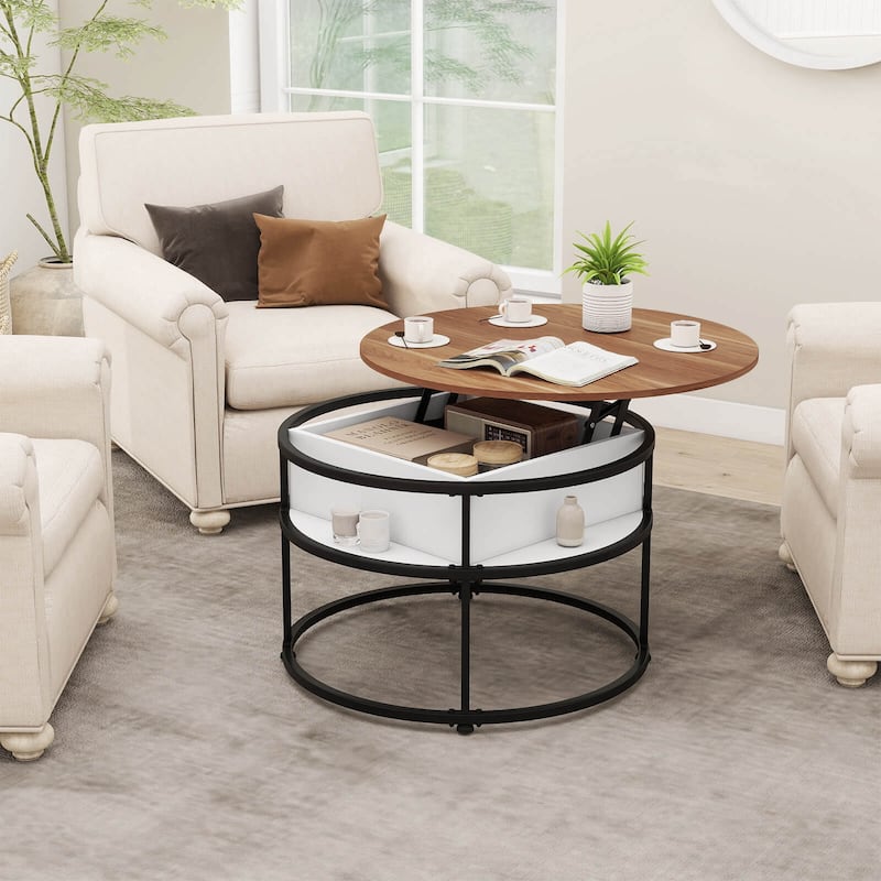 Costway 31.5” Lift Top Coffee Table with Hidden Compartment & Side - See Details
