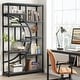 preview thumbnail 13 of 30, Bookshelf 5 Shelf Industrial Etagere Bookcase for Bedroom, Living Room, Home Office Grey