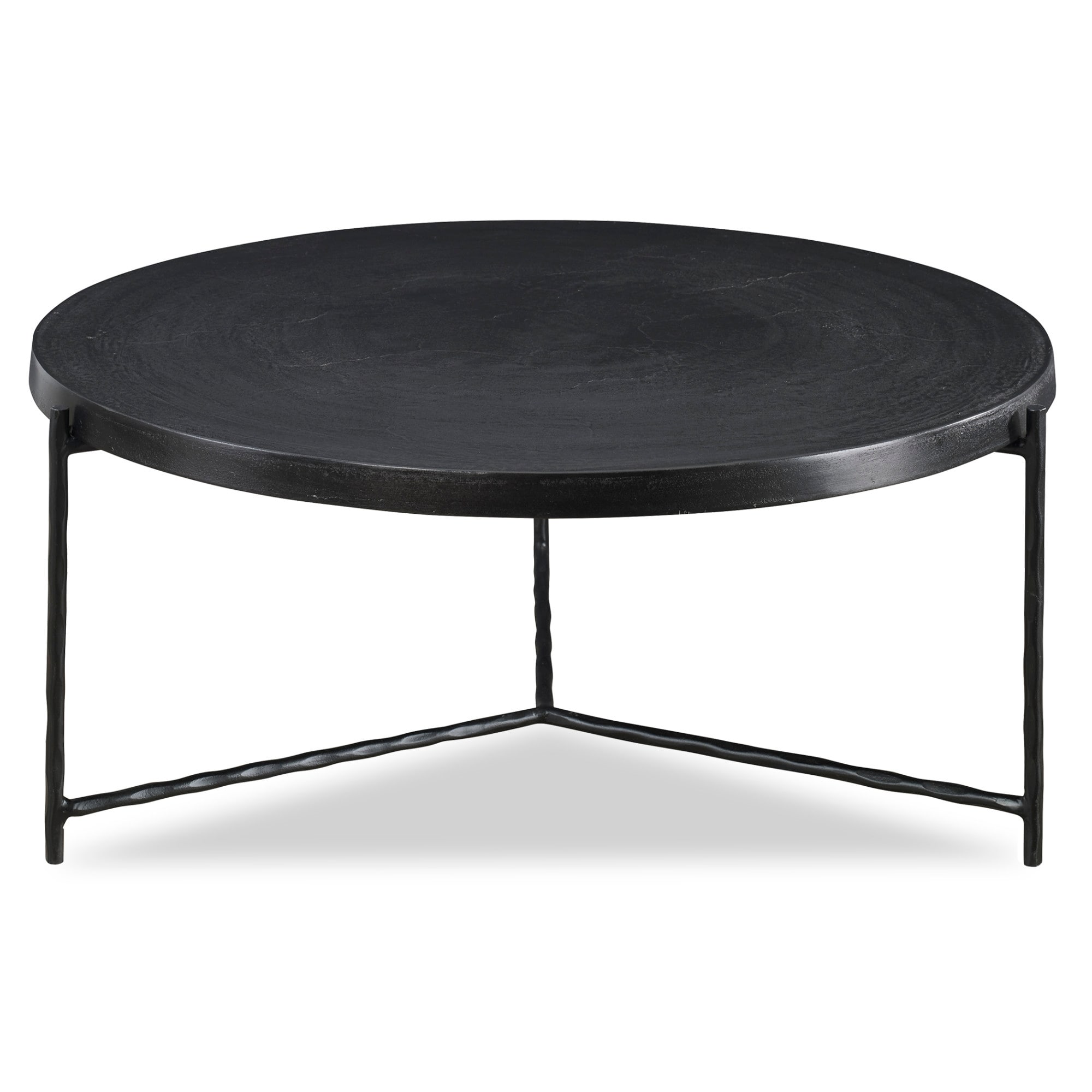 Uttermost 22918 Trellick 36" Wide Aluminum Top and Iron Coffee Table