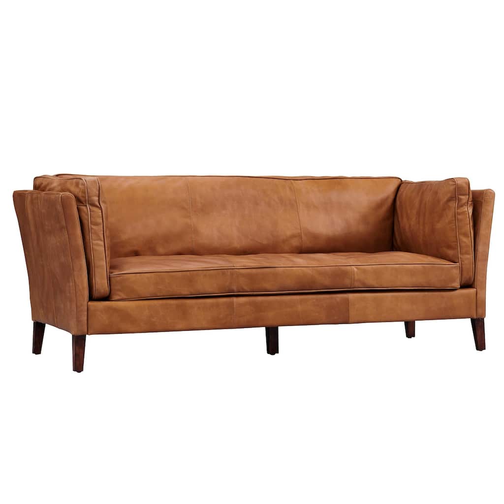 Kenmore Leather Sofa - Light Brown