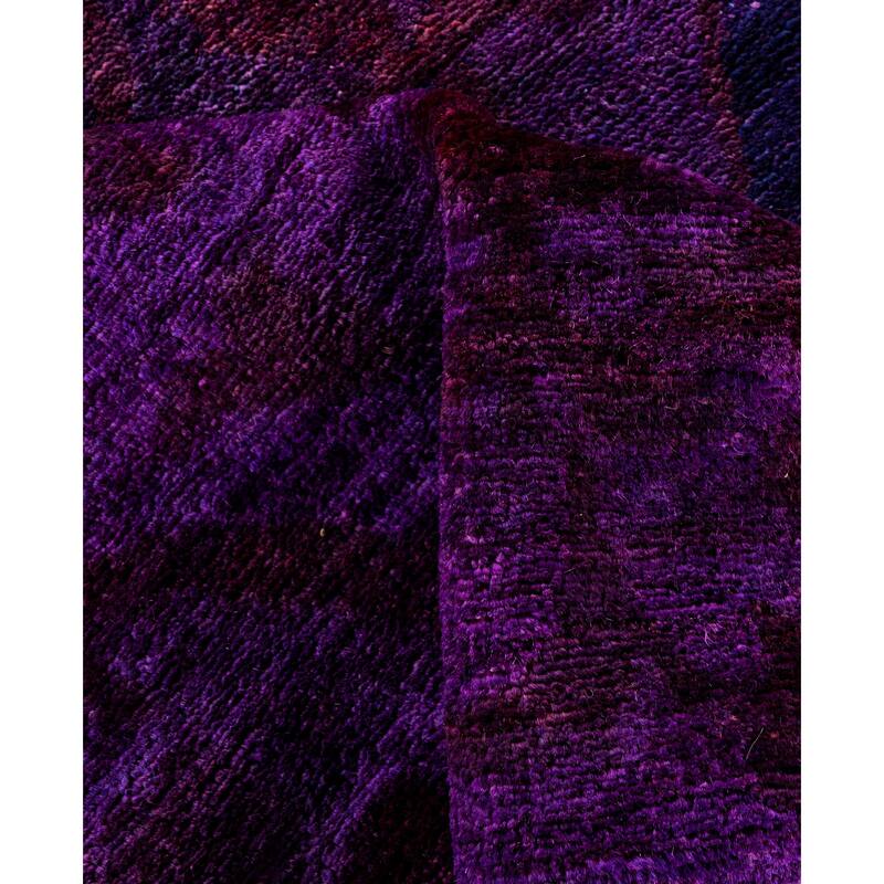 Overdyed One-of-a-Kind Hand-Knotted Area Rug - Purple - 8' 1" x 9' 10"