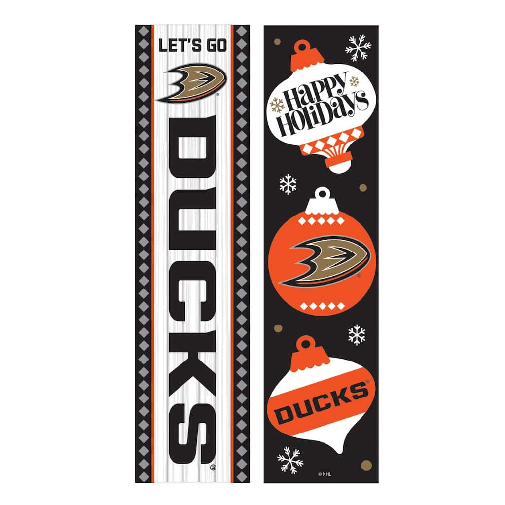 47" Double Sided Seasonal Porch Leaner, Anaheim Ducks - 47" x 11.25"