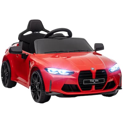 BMW M4 12V Kids Ride On Car with Parent Remote Control, Suspension, LED Lights, and Music for Ages 3-5