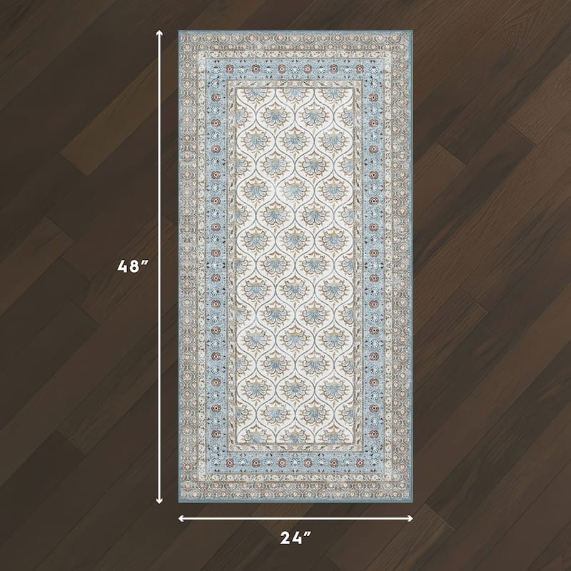 Laura Ashley Imagine Printed Chenille Washable Non-Slip Rugs