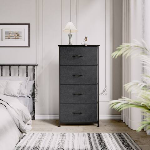4 Drawers Furniture Storage Chest Grey Wardrobe