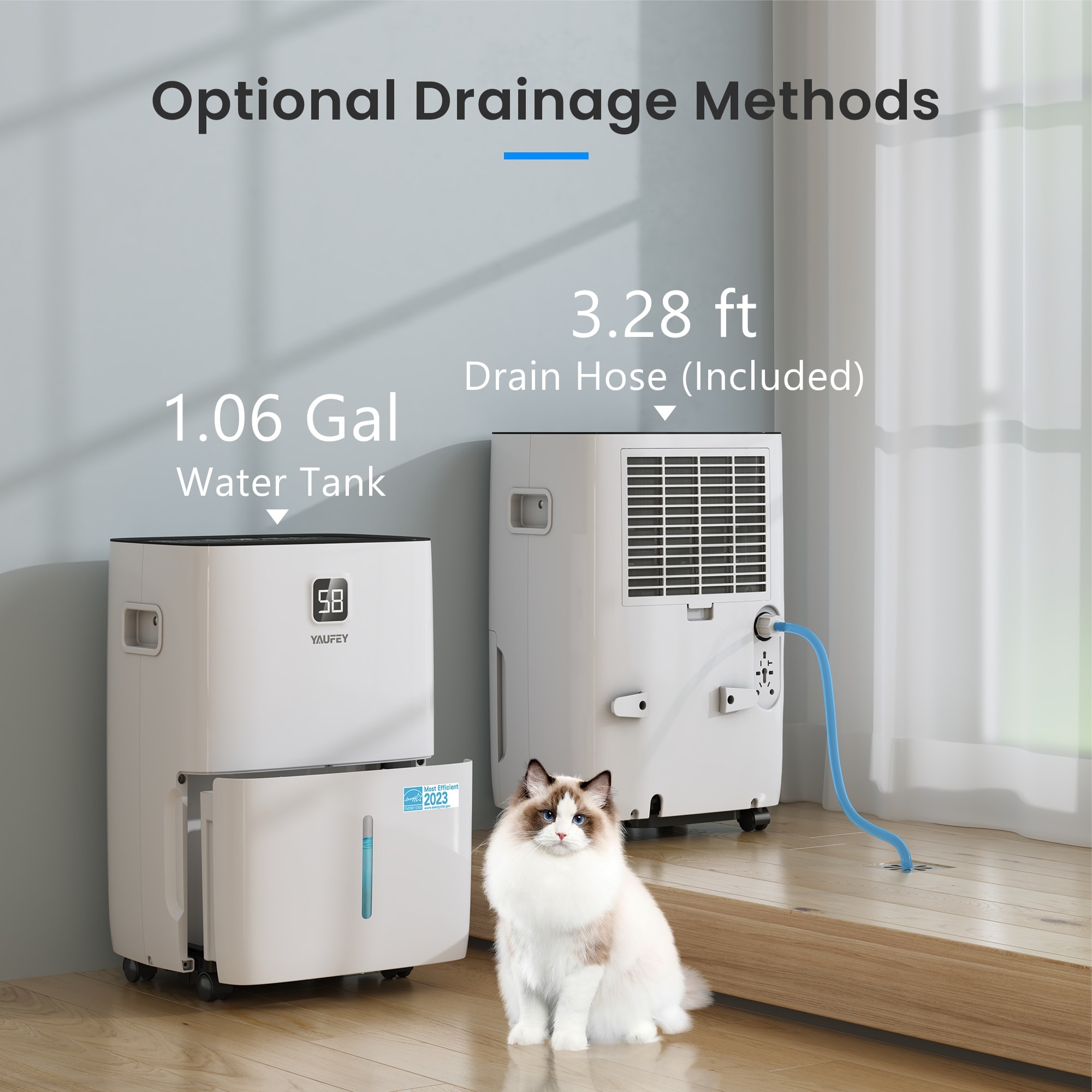 Yaufey 120-Pint Energy Star Dehumidifier for Home, Basement and Large Rooms  up to 6000 Sq. Ft, Powerful and Quiet - Bed Bath & Beyond - 39393017
