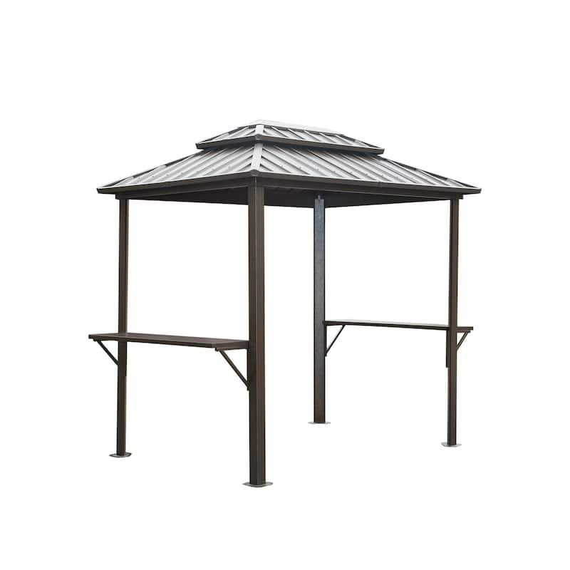 8×6, Aluminum BBQ Gazebo Outdoor Metal Frame