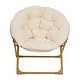 preview thumbnail 57 of 56, Kids Folding Synthetic Fur Saucer Chair for Playroom or Bedroom - 12.25"D x 22.75"W x 22"H