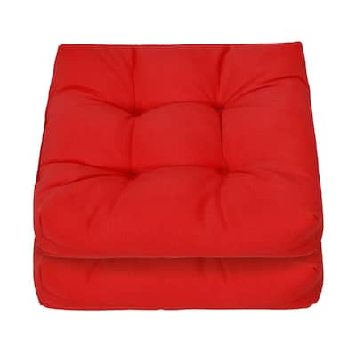 Gymax Set of 2 Square Seat Chair Cushion Pad Waterproof Indoor Outdoor - See details