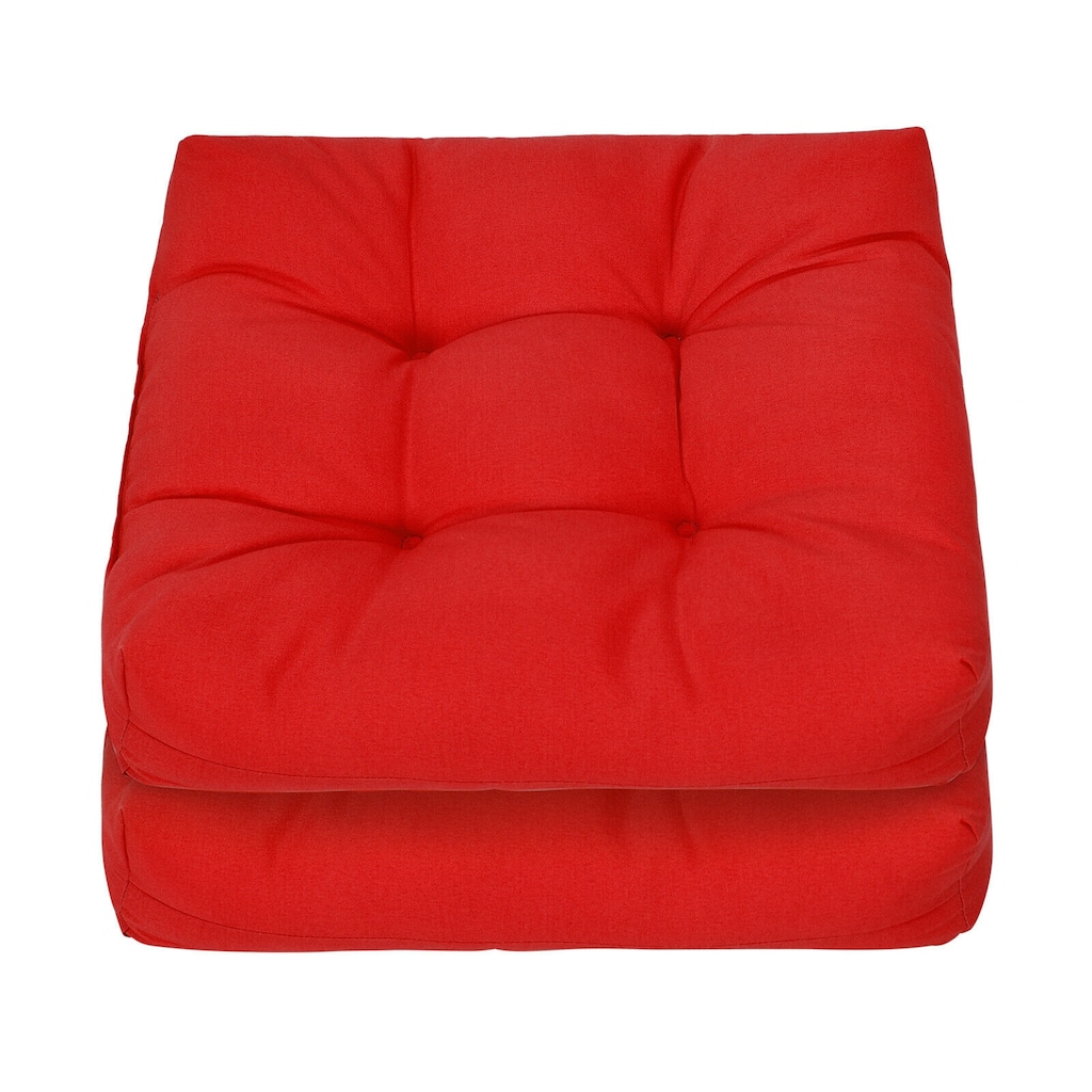 Gymax Set of 2 Square Seat Chair Cushion Pad Waterproof Indoor Outdoor - See details