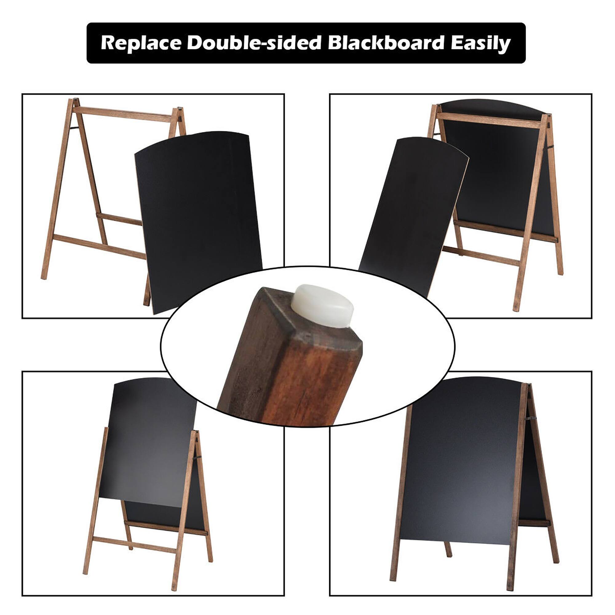 A Frame Chalkboard Sign Wooden Double Sided Standing Chalkboard Bed