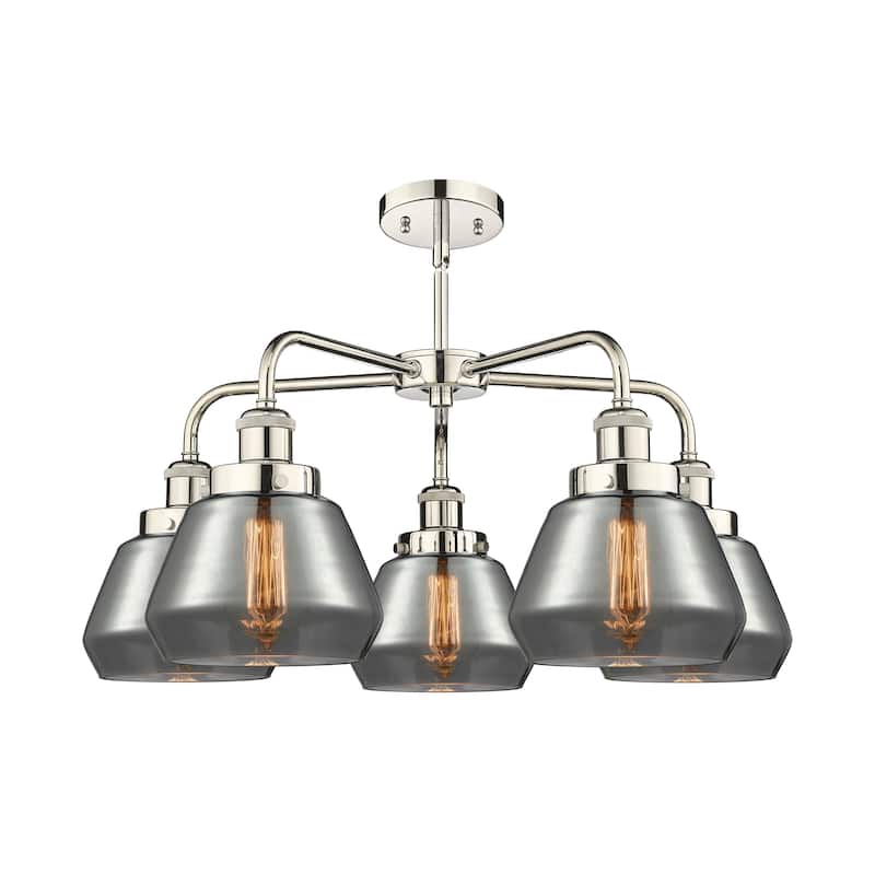 Innovations Lighting Fulton - 5 Light 25" Stem Hung Chandelier