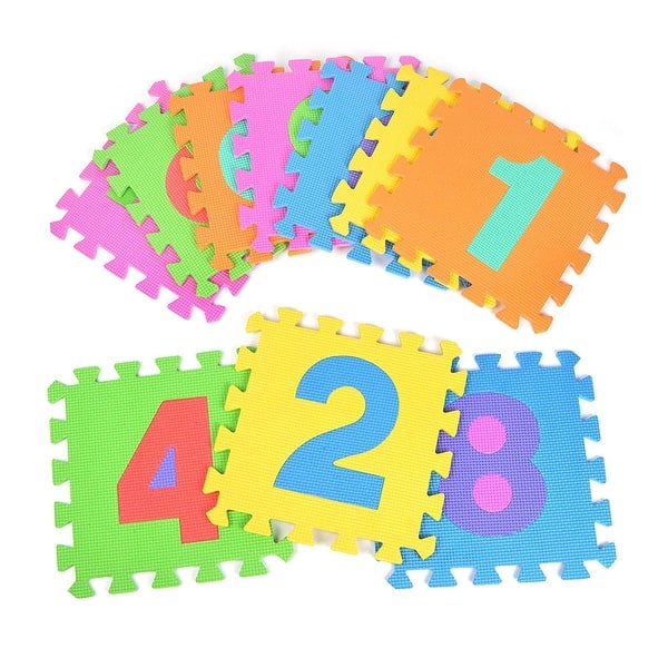 Kids Floor Mats 10 PC Interlocking Puzzle Play Mats - EVA Foam Number ...