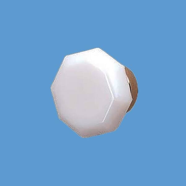 Shop Cabinet Knob Milk Glass 1 Dia W Brass Back Renovator S