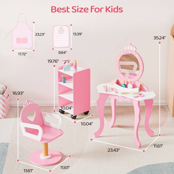 Wooden Pretend Hair Salon Playset