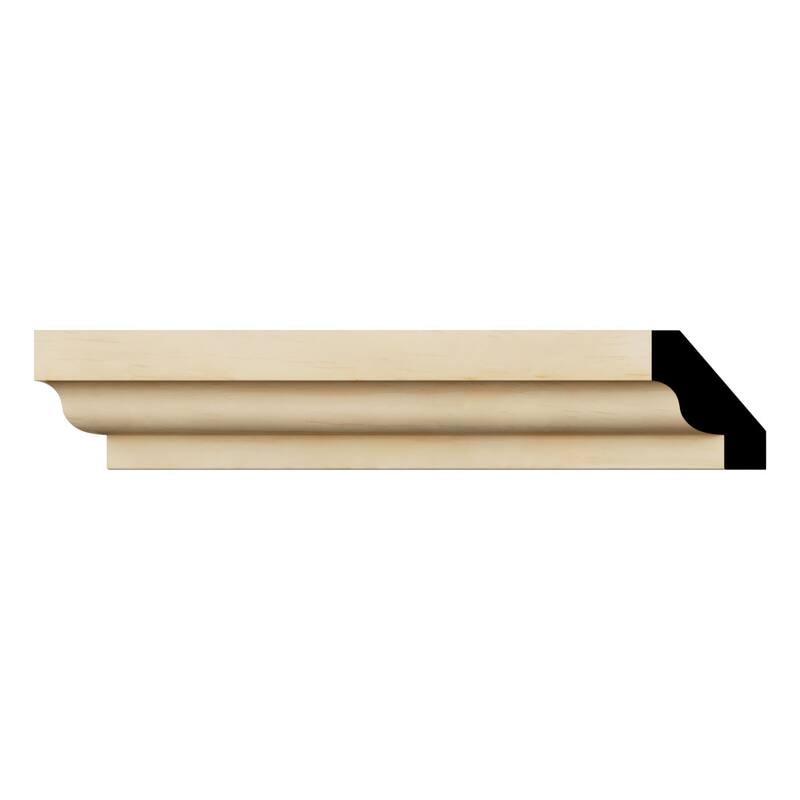 WM60: 1-2/5-in H x 1-in P x 1-3/4-in F x 96-in L Americraft Solid Hardwood Stain Grade Crown Moulding - Pine